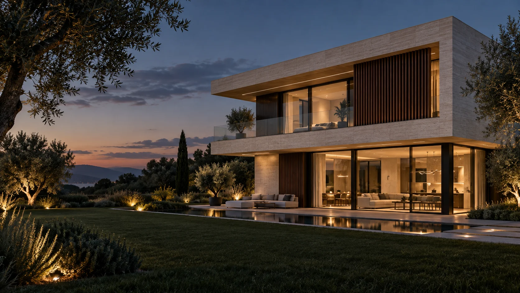 Architettura residenziale contemporanea, immagine illustrativa